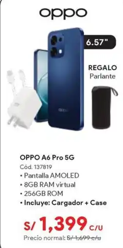 Hiraoka Oppo A6 pro 5G oferta