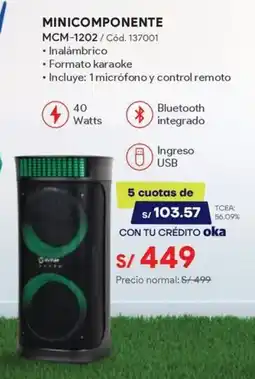 Hiraoka Minicomponente oferta