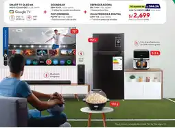 Hiraoka Smart tv 75" + sounder + refrigeradora + olla freidora digital oferta