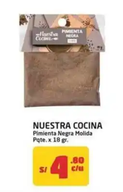 MaxiAhorro Nuestra cocina pimienta negra molida pqte. oferta