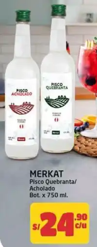 MaxiAhorro Merkat pisco quebranta/ acholado bot. oferta