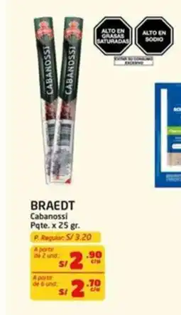 MaxiAhorro Braedt cabanossi pqte. oferta