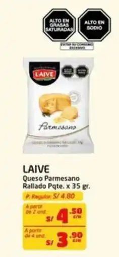 MaxiAhorro Laive queso parmesano rallado pqte. oferta