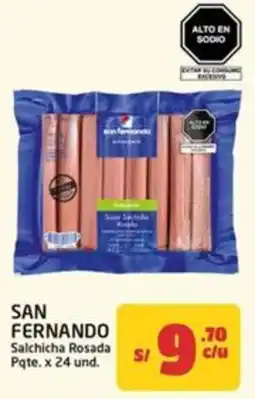 MaxiAhorro San fernando salchicha rosada pqte. oferta