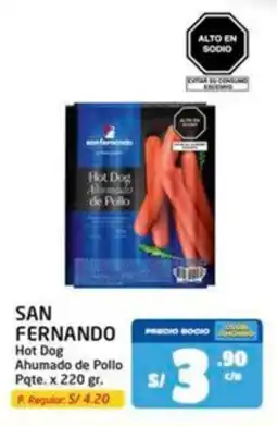 MaxiAhorro San fernando hot dog ahumado de pollo pqte. oferta