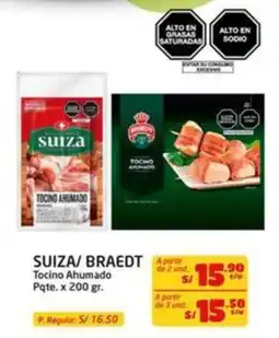 MaxiAhorro Suiza/braedt tocino ahumado pqte. oferta