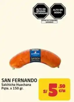 MaxiAhorro San fernando salchicha huachana pqte. oferta