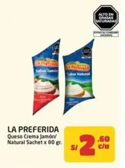 MaxiAhorro La preferida queso crema jamón/ natural sachet oferta