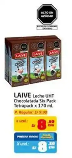 MaxiAhorro Laive leche uht chocolatada six pack tetrapack oferta