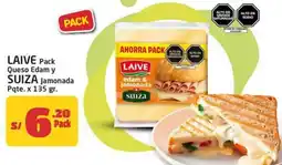 MaxiAhorro Laive pack queso edam y suiza jamonada pqte. oferta