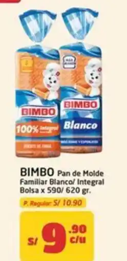 MaxiAhorro Bimbo pan de molde familiar blanco/ integral bolsa oferta
