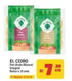 MaxiAhorro El cedro pan árabe blanco/ integral bolsa oferta