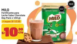 MaxiAhorro Milo fortificante para leche sabor chocolate doy pack oferta
