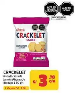 MaxiAhorro Crackelet galleta salada jamón ahumado bolsa oferta