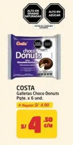 MaxiAhorro Costa galletas choco donuts pqte. oferta