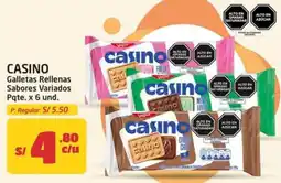 MaxiAhorro Casino galletas rellenas sabores variados pqte. oferta