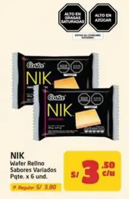 MaxiAhorro Nik wafer rellno sabores variados pqte. oferta