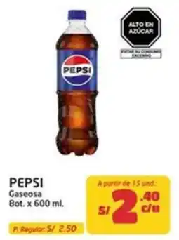 MaxiAhorro Pepsi gaseosa bot. oferta