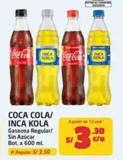 MaxiAhorro Coca cola/ inca kola gaseosa regular/ sin azúcar bot. oferta