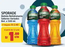 MaxiAhorro Sporade bebida rehidratante sabores variados bot. oferta