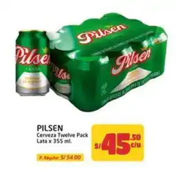 MaxiAhorro Pilsen cerveza twelve pack lata oferta