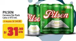 MaxiAhorro Pilsen cerveza six pack lata oferta