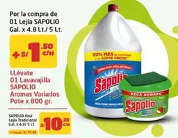 MaxiAhorro Sapolio por la compra de 01 lejía oferta