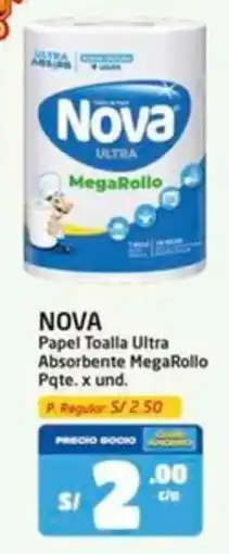 MaxiAhorro Nova papel toalla ultra absorbente megarollo pqte. oferta