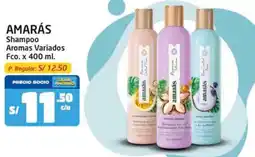 MaxiAhorro Amarás shampoo aromas variados fco. oferta