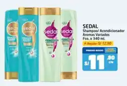 MaxiAhorro Sedal shampoo/ acondicionador aromas variados fco. oferta