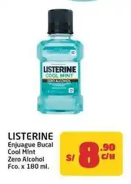 MaxiAhorro Listerine enjuague bucal cool mint zero alcohol fco. oferta