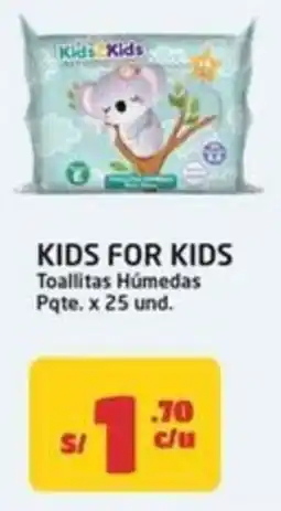 MaxiAhorro Kids for kids toallitas húmedas pqte. oferta