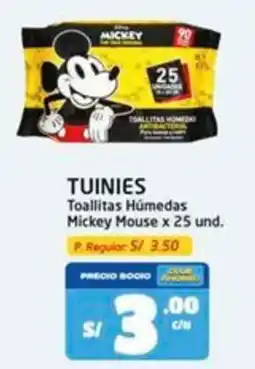 MaxiAhorro Tuinies toallitas húmedas mickey mouse oferta