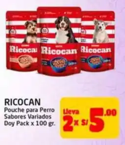 MaxiAhorro Ricocan pouche para perro sabores variados doy pack oferta