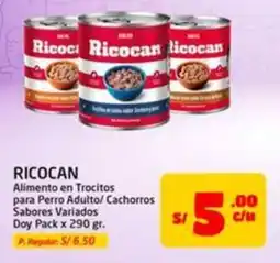 MaxiAhorro Ricocan alimento en trocitos para perro adulto/ cachorros oferta