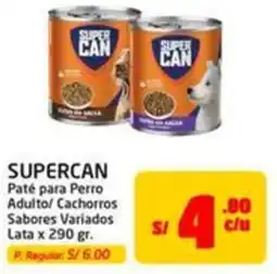 MaxiAhorro Supercan paté para perro adulto/ cachorros sabores variados lata oferta