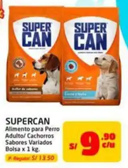 MaxiAhorro Supercan alimento para perro adulto/ cachorros sabores variados bolsa oferta