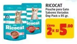 MaxiAhorro Ricocat pouche para gato sabores variados doy pack oferta