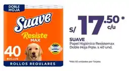 MaxiAhorro Suave papel higiénico resistemax doble hoja pqte. oferta