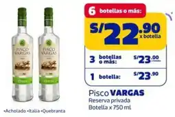 Makro Vargas pisco reserva privada botella oferta