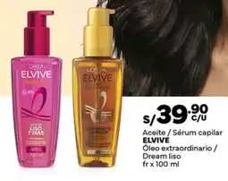 Plaza Vea Elvive aceite / sérum capilar óleo extraordinario/ dream liso oferta