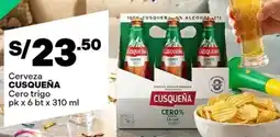 Plaza Vea Cusqueña cerveza cero trigo oferta