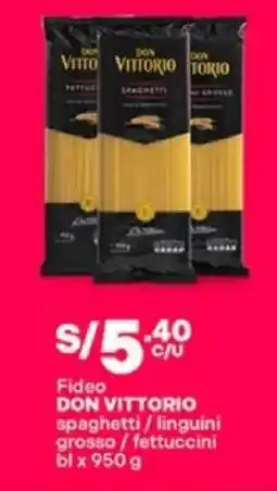 Plaza Vea Don vittorio fideo spaghetti/linguini grosso/fettuccini bl oferta