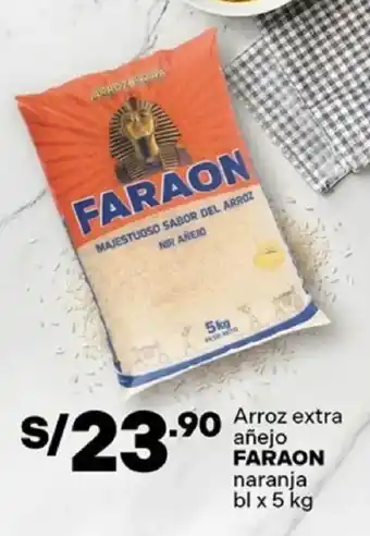 Plaza Vea Faraon arroz extra añejo naranja oferta