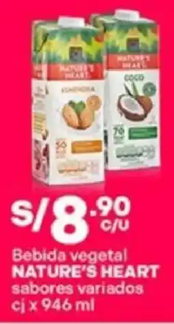 Plaza Vea Nature's heart bebida vegetal sabores variados oferta