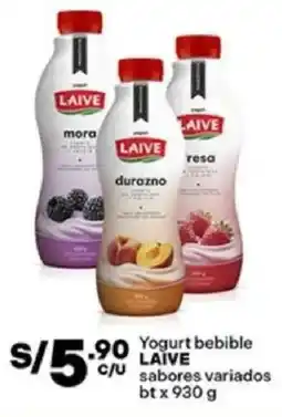 Plaza Vea Laive yogurt bebible sabores variados oferta
