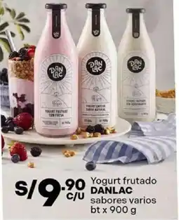 Plaza Vea Danlac yogurt frutado sabores varios bt oferta