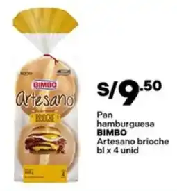 Plaza Vea Bimbo hamburguesa artesano brioche bl oferta