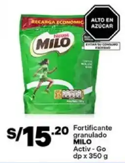Plaza Vea Milo fortificante granulado activ - go dp oferta