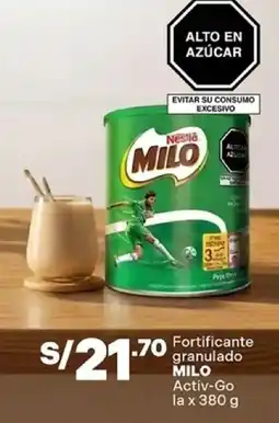 Plaza Vea Milo activ-go fortificante granulado la oferta